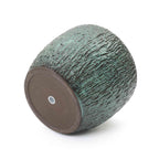 Verdis Round Striated Ceramic Planter, Green Glaze, 12"