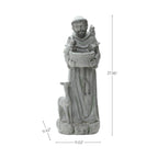 Saint Francis MgO Outdoor Birdfeeder Statue, 27.6"