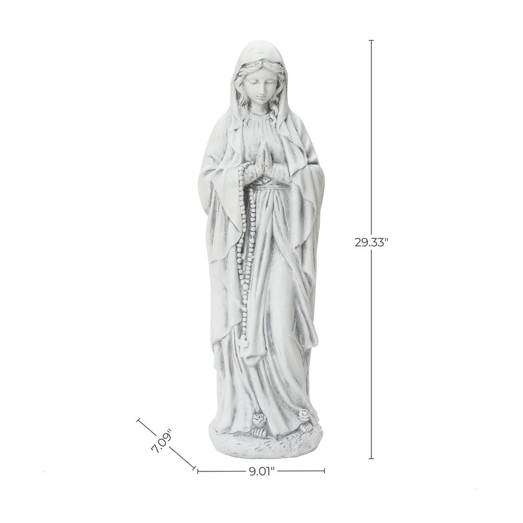 Praying Mary Outdoor Religious Garden Statue, 29.5"