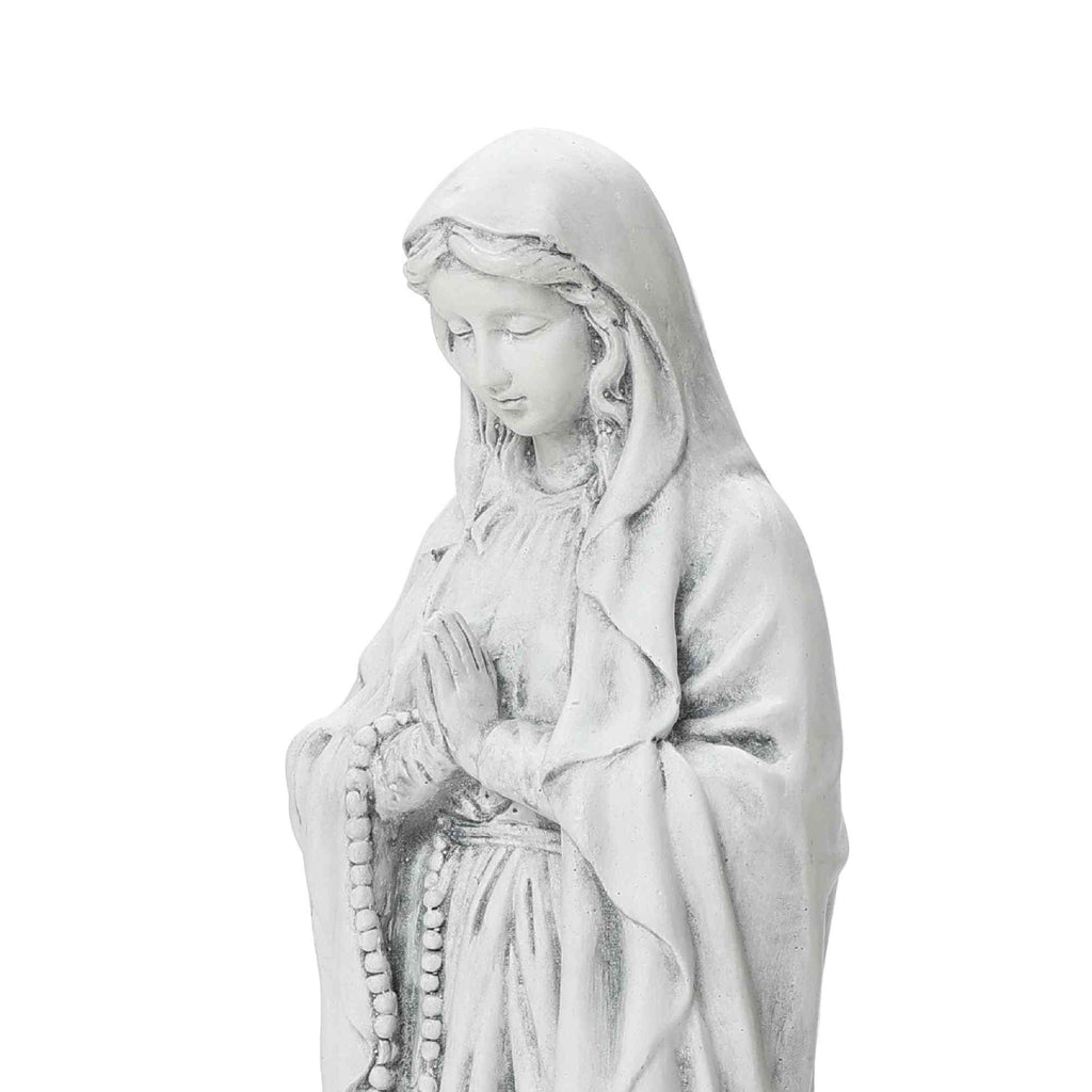 Virgin Mary with Rosary Garden MgO Statue