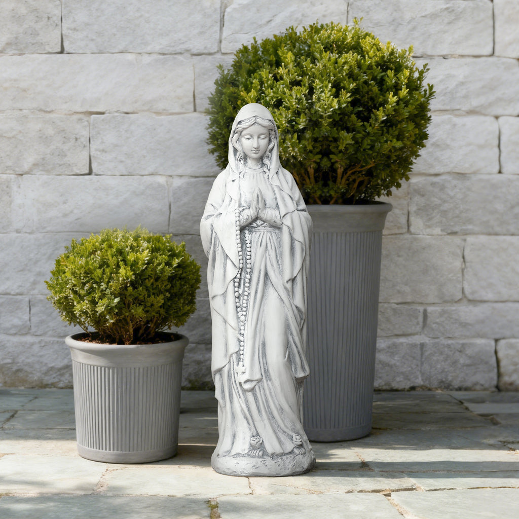 Praying Mary Outdoor Religious Garden Statue, 29.5"