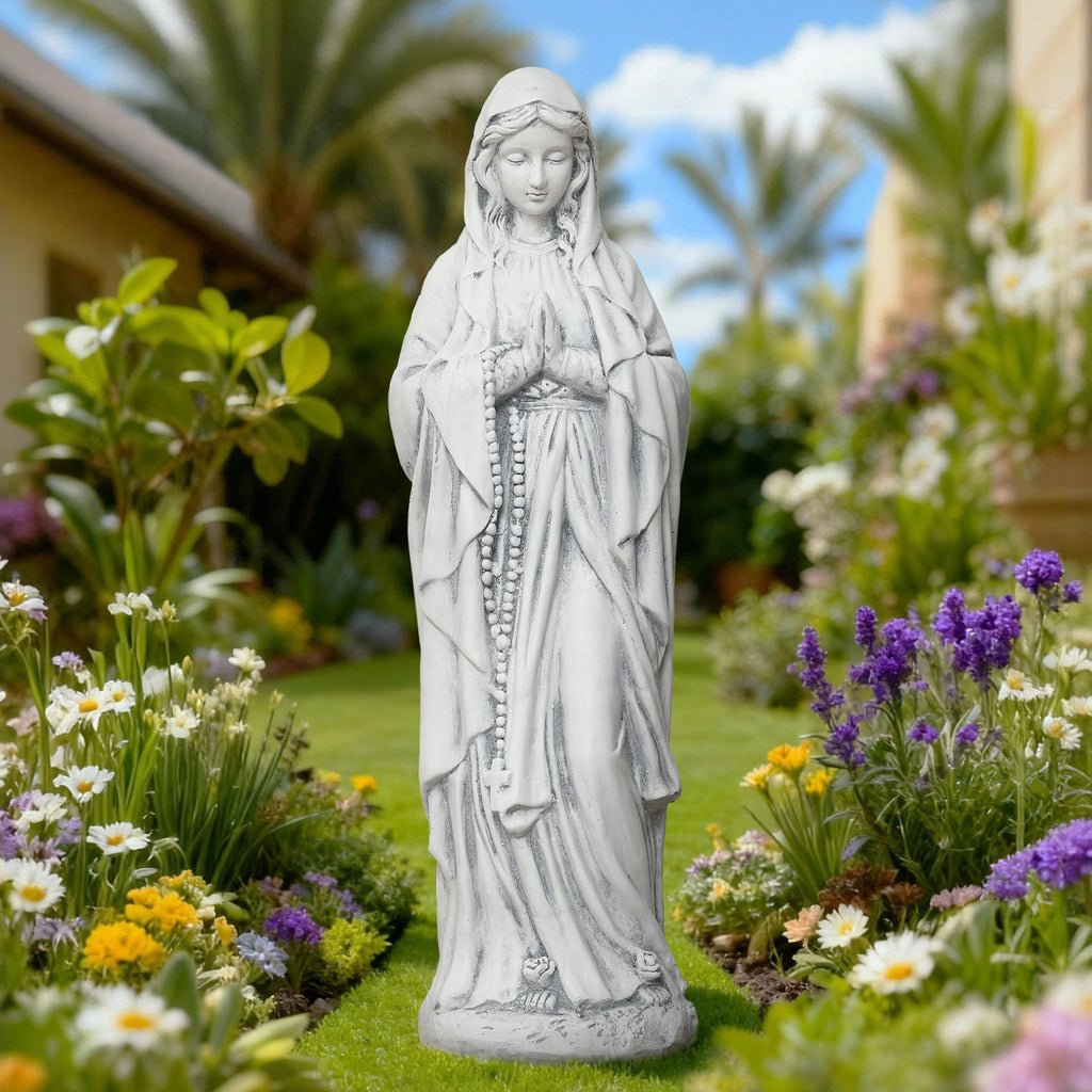 Praying Mary Outdoor Religious Garden Statue, 29.5"