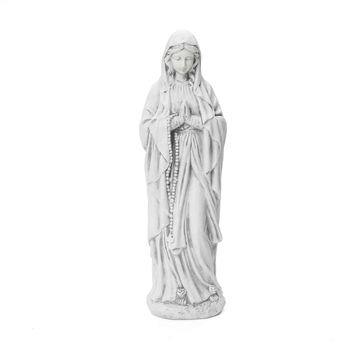 Virgin Mary with Rosary Garden MgO Statue