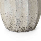 Linden Tall Stone-Effect MgO Planter, Rustic White, 18.5"