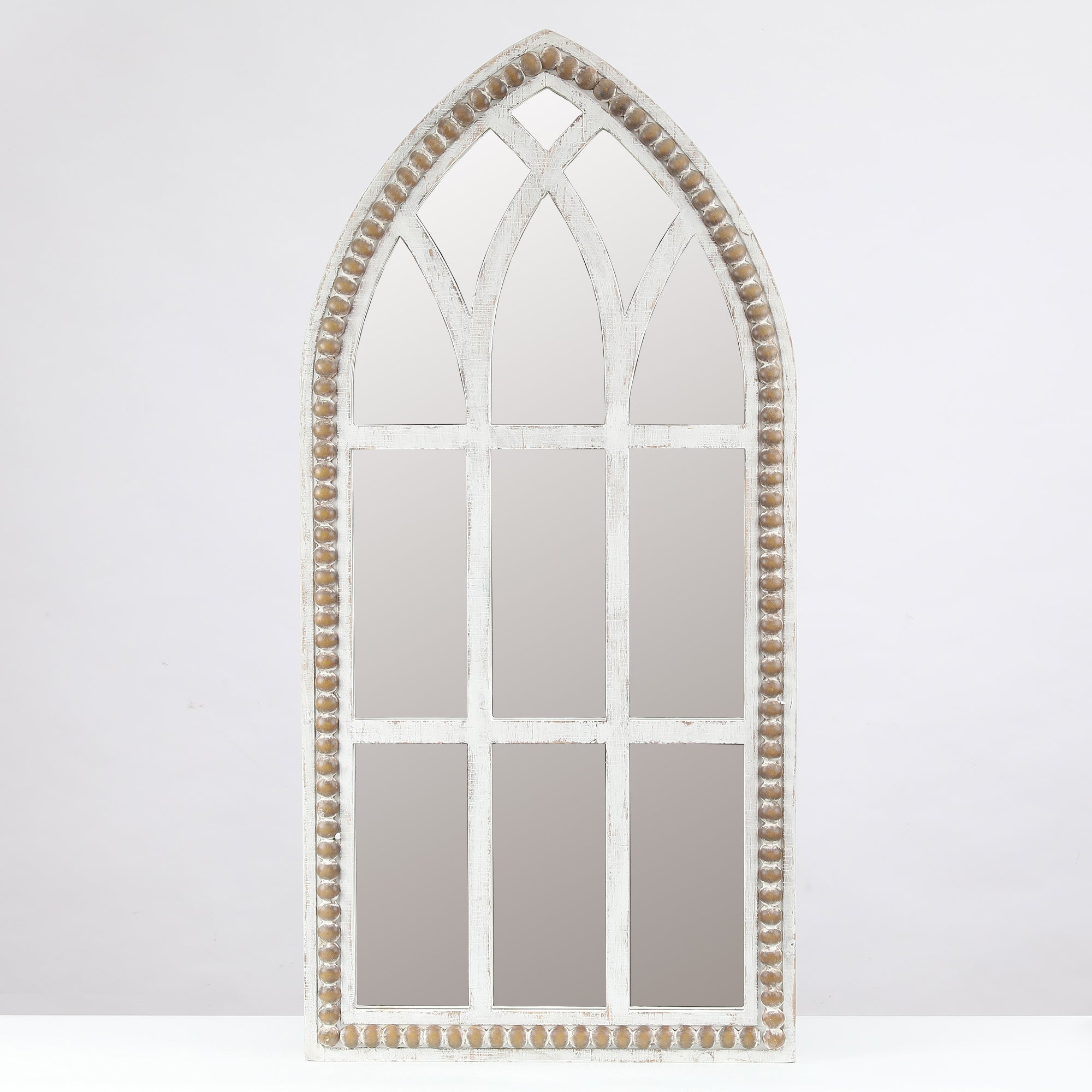 Rustic Wood Cathedral Wall Mirror