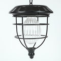 Brown Metal/Plastic Outdoor Solar Hanging Lantern