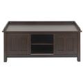 Gray Upholstered Removable Cushion Wood Storage Bench