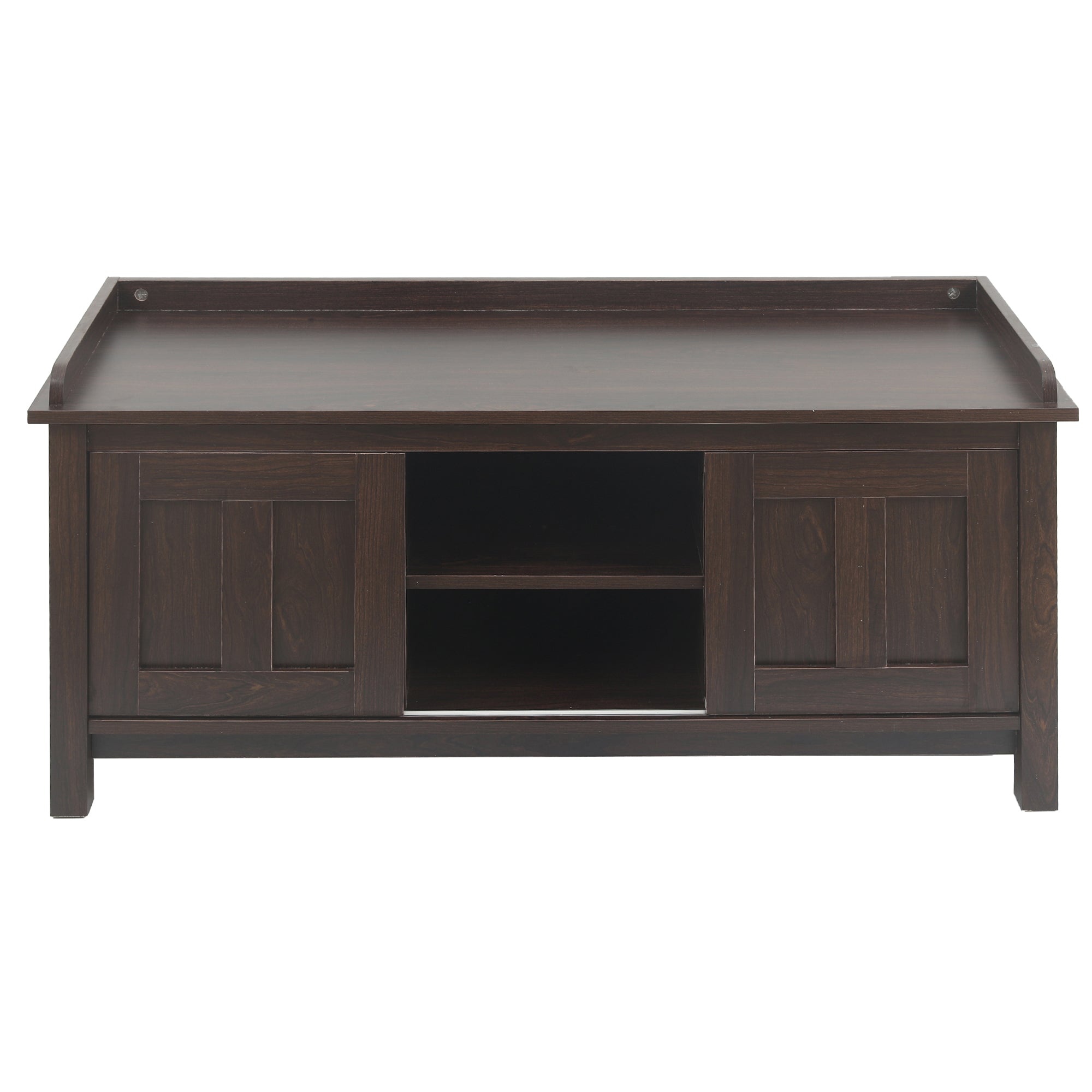 Gray Upholstered Removable Cushion Wood Storage Bench