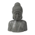 Gray MgO 16.1in. H Buddha Bust Garden Statue