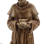 Saint Francis Resin Outdoor Religious Garden Statue, 24.6"