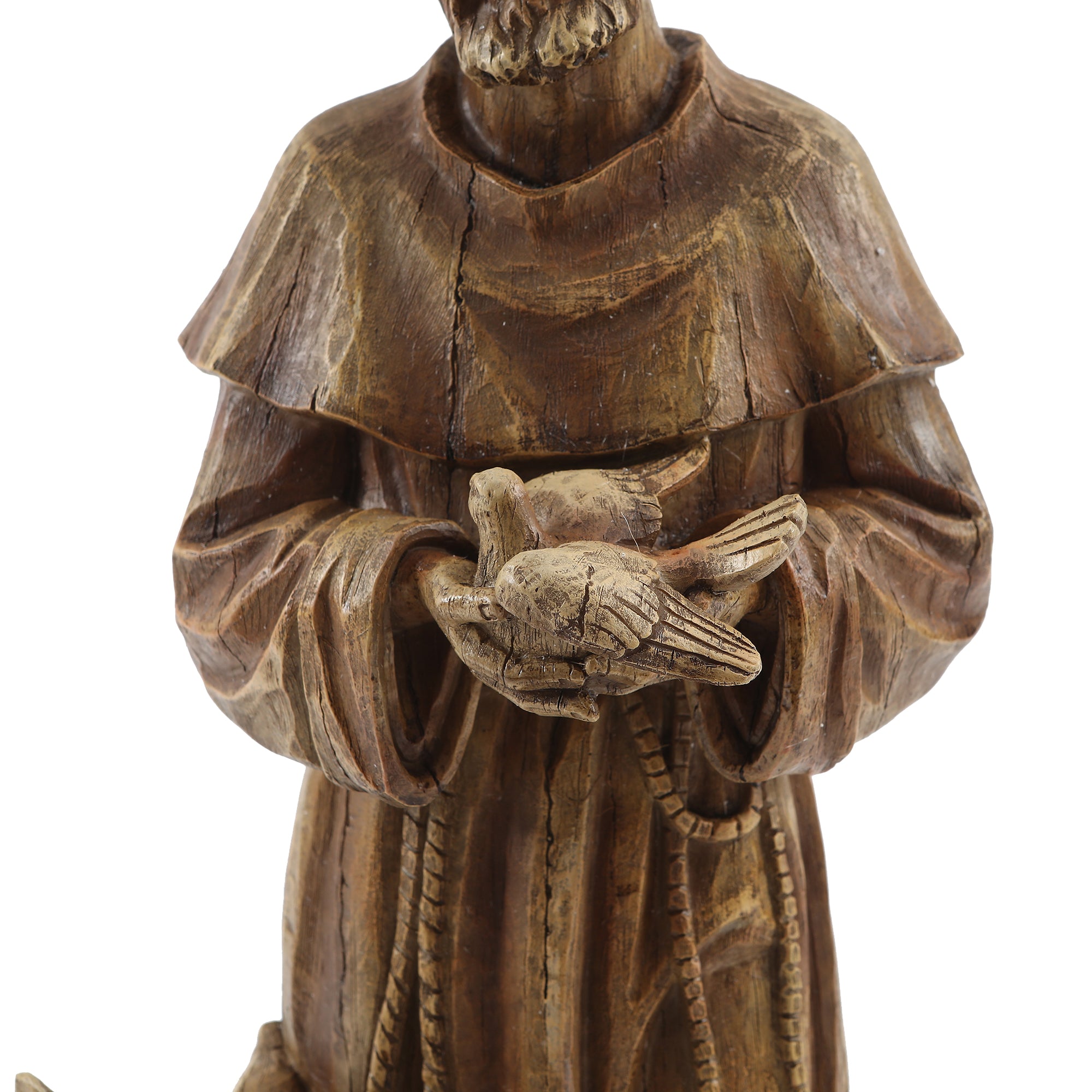 Saint Francis Resin Outdoor Religious Garden Statue, 24.6"
