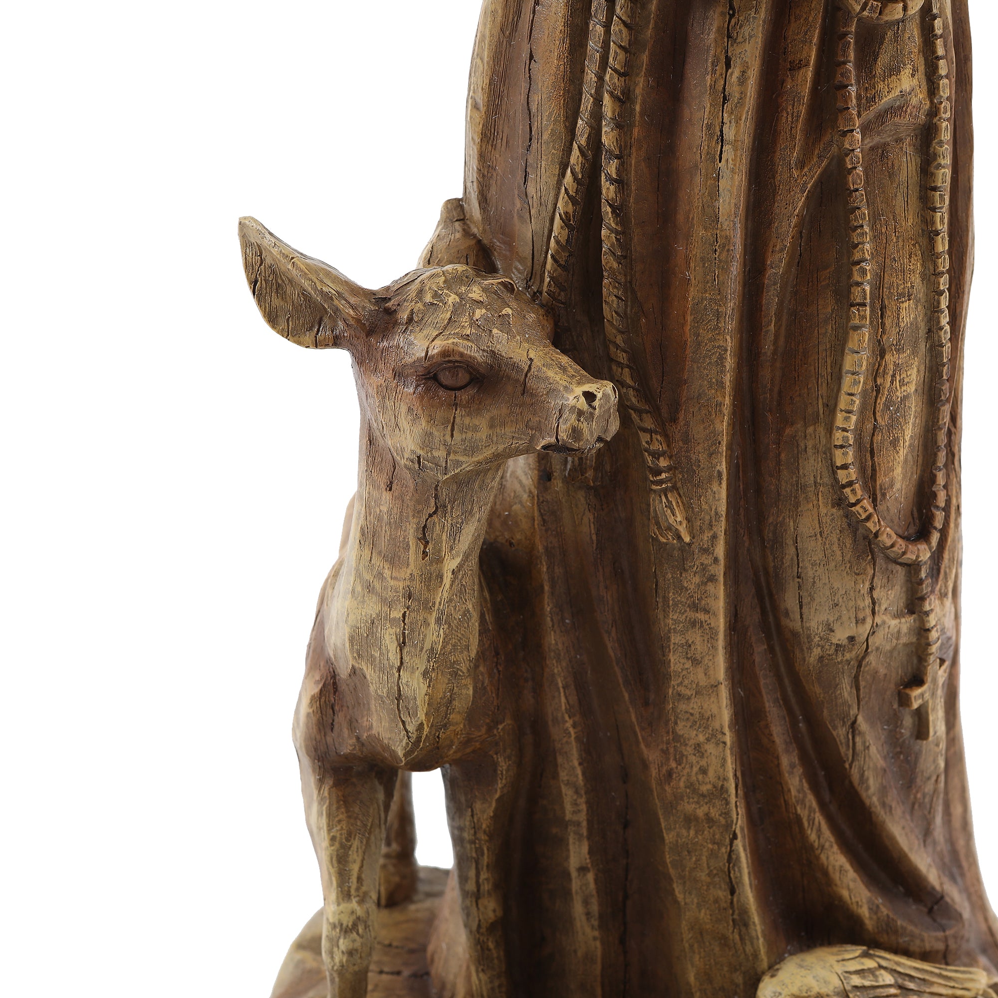 Saint Francis Resin Outdoor Religious Garden Statue, 24.6"