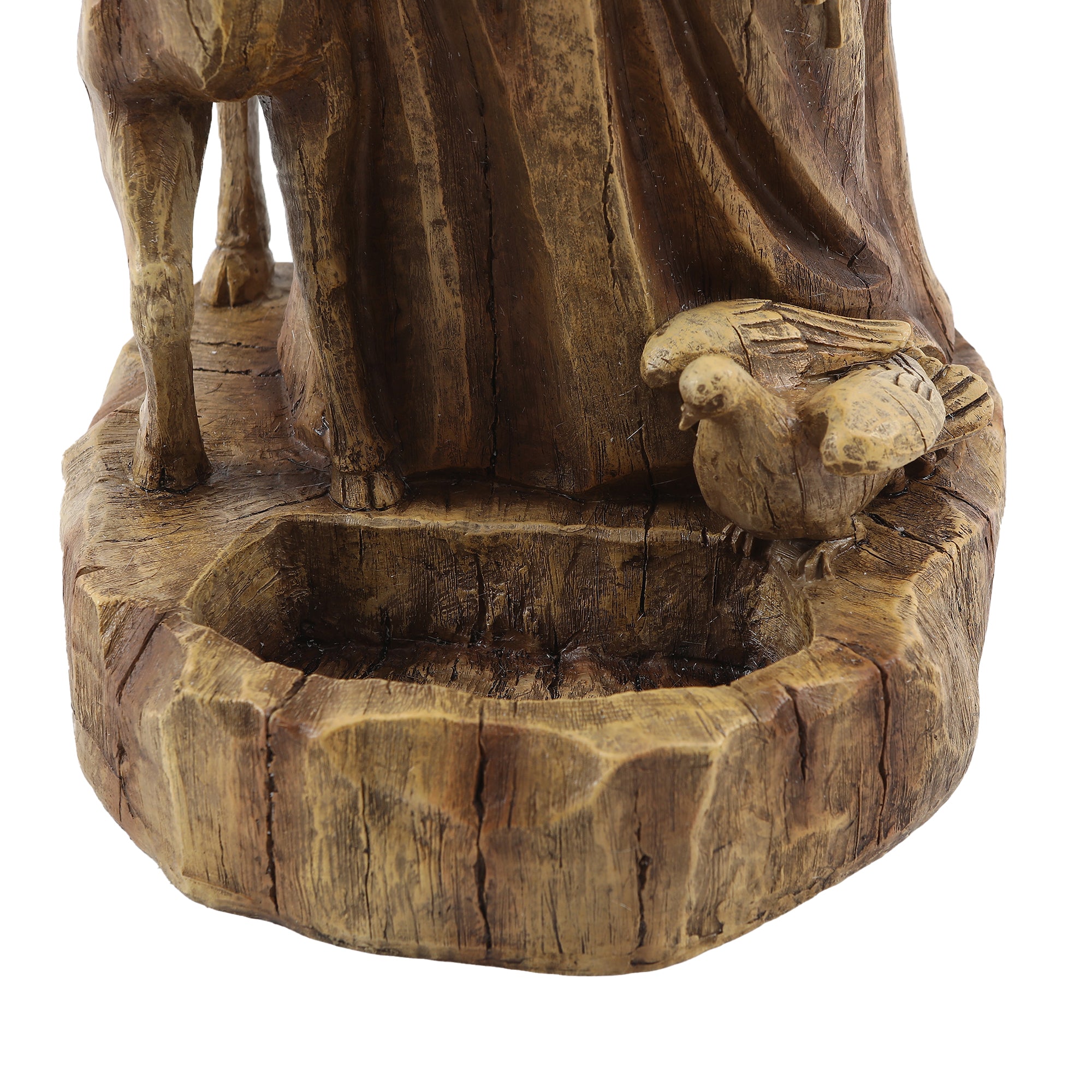 Saint Francis Resin Outdoor Religious Garden Statue, 24.6"