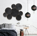 Abstract Black with Gold Large Metal Wall Decor