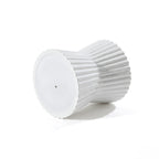 Rustic Off White Round MgO Patio Side Table, 20"